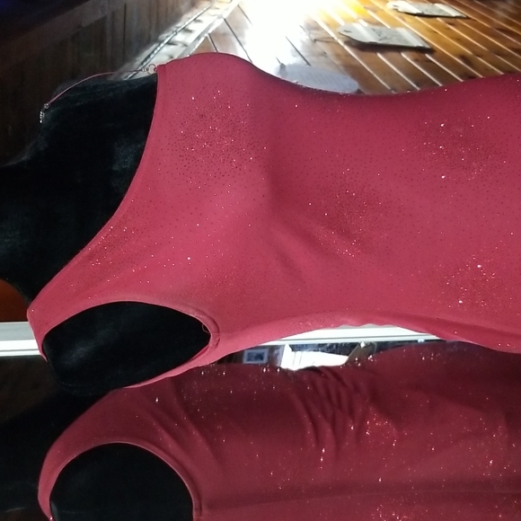 TATTOO BRAND VINTAGE LONG RED SPARKLY GOWN SIZE SMALL - Picture 2 of 16